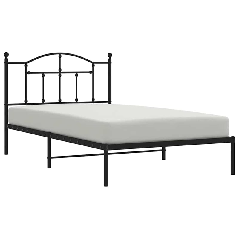 Bowery Hill Contemporary Engineered wood Twin Bed Frame in Black