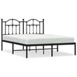 Bowery Hill Powder-Coated Steel Full/Double Bed Frame in Black