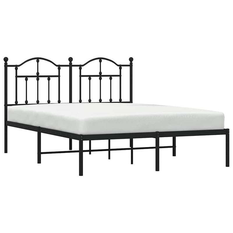 Bowery Hill Powder-Coated Steel Full/Double Bed Frame in Black