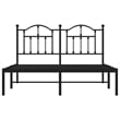 Bowery Hill Powder-Coated Steel Full/Double Bed Frame in Black