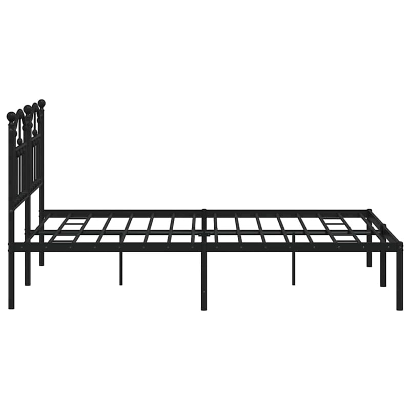 Bowery Hill Powder-Coated Steel Full/Double Bed Frame in Black