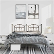 Bowery Hill Contemporary Powder-Coated Steel King Bed Frame in Black