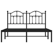 Bowery Hill Contemporary Powder-Coated Steel King Bed Frame in Black