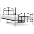 Bowery Hill Contemporary Powder-Coated Steel Twin Bed Frame in Black