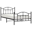 Bowery Hill Contemporary Powder-Coated Steel Twin Bed Frame in Black
