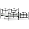Bowery Hill Powder-Coated Steel King/Double Bed Frame in Black