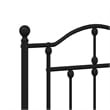 Bowery Hill Powder-Coated Steel King/Double Bed Frame in Black