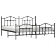 Bowery Hill Powder-Coated Steel King/Double Bed Frame in Black