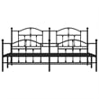 Bowery Hill Powder-Coated Steel King/Double Bed Frame in Black