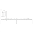 Bowery Hill Rectangular Powder-Coated Steel Twin Bed Frame in White