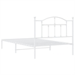 Bowery Hill Rectangular Powder-Coated Steel Twin Bed Frame in White