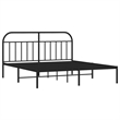 Bowery Hill Powder-Coated Steel Cal King/Double Bed Frame in Black