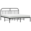 Bowery Hill Powder-Coated Steel Cal King/Double Bed Frame in Black