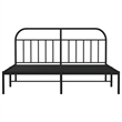 Bowery Hill Powder-Coated Steel Cal King/Double Bed Frame in Black
