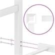 Bowery Hill Powder-Coated Steel King Size Bed Frame in White