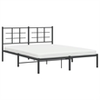 Bowery Hill Contemporary Powder-Coated Steel King Bed Frame in Black