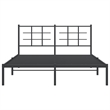 Bowery Hill Contemporary Powder-Coated Steel King Bed Frame in Black