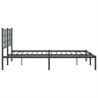 Bowery Hill Contemporary Powder-Coated Steel King Bed Frame in Black