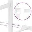 Bowery Hill Powder-Coated Steel King Size Bed Frame in White