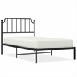 Bowery Hill Contemporary Powder-Coated Steel Twin Bed Frame in Black