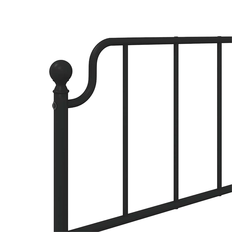 Bowery Hill Contemporary Powder-Coated Steel Twin Bed Frame in Black