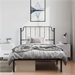 Bowery Hill Contemporary Powder-Coated Steel Twin Bed Frame in Black