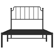 Bowery Hill Contemporary Powder-Coated Steel Twin Bed Frame in Black