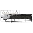 Bowery Hill Contemporary Rectangular Steel Full Bed Frame in Black