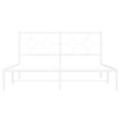 Bowery Hill Powder-Coated Steel King Size Bed Frame in White