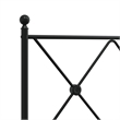 Bowery Hill Rectangular Powder-Coated Steel King Bed Frame in Black