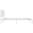 Bowery Hill Powder-Coated Steel King Size Bed Frame in White