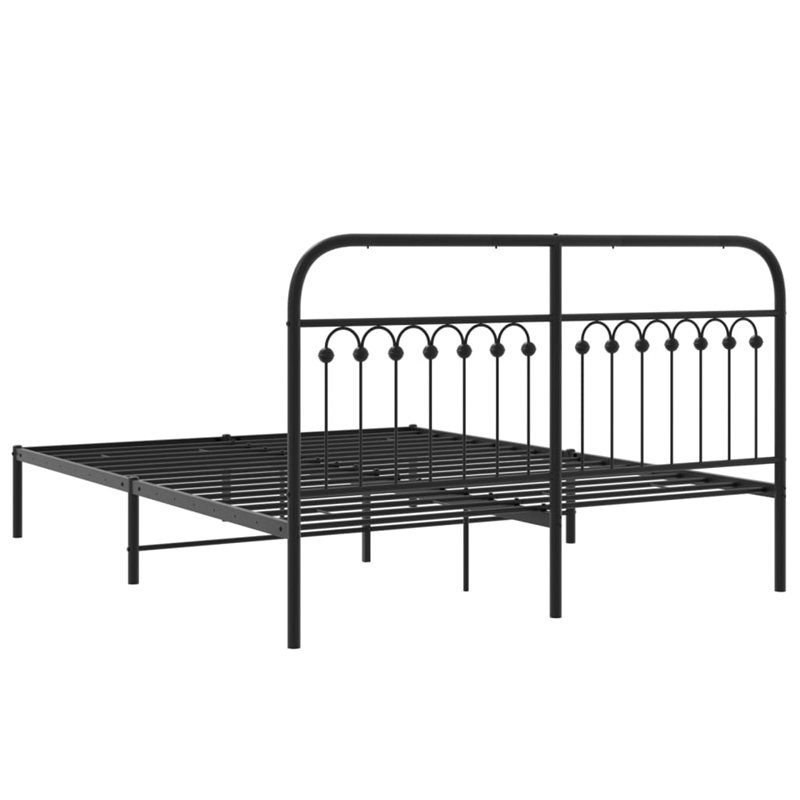 Bowery Hill Contemporary Engineered Wood King Bed Frame in Black