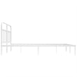 Bowery Hill Rectangular Powder-Coated Steel Full Bed Frame in White