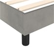 Bowery Hill Contemporary Velvet Twin Bed Frame in Light Grey