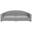 Bowery Hill Contemporary Polyester Daybed With Trundle in Light Grey