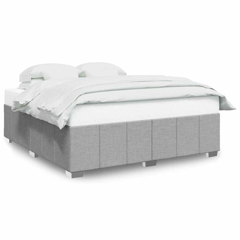 Bowery Hill Contemporary California King Bed Frame in Light Gray