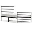 Bowery Hill Contemporary Powder-Coated Steel Twin Bed Frame in Black