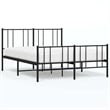 Bowery Hill Contemporary Powder-Coated Steel King Bed Frame in Black