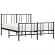 Bowery Hill Contemporary Powder-Coated Steel King Bed Frame in Black