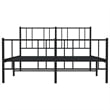 Bowery Hill Contemporary Powder-Coated Steel King Bed Frame in Black