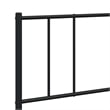 Bowery Hill Contemporary 72 x 84 Powder-Coated Steel Bed Frame in Black