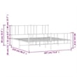 Bowery Hill Contemporary 72 x 84 Powder-Coated Steel Bed Frame in Black