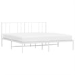 Bowery Hill Steel Cal King/Double Powder-Coated Bed Frame in White