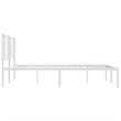 Bowery Hill Steel Cal King/Double Powder-Coated Bed Frame in White
