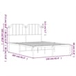 Bowery Hill Contemporary Powder-Coated Steel King Bed Frame in Black