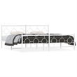 Bowery Hill Powder-Coated Steel Cal King/Double Bed Frame in Black