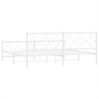 Bowery Hill Powder-Coated Steel Cal King/Double Bed Frame in Black