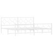 Bowery Hill Powder-Coated Steel Cal King/Double Bed Frame in Black