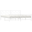 Bowery Hill Powder-Coated Steel Cal King/Double Bed Frame in Black