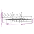 Bowery Hill Powder-Coated Steel Cal King/Double Bed Frame in Black